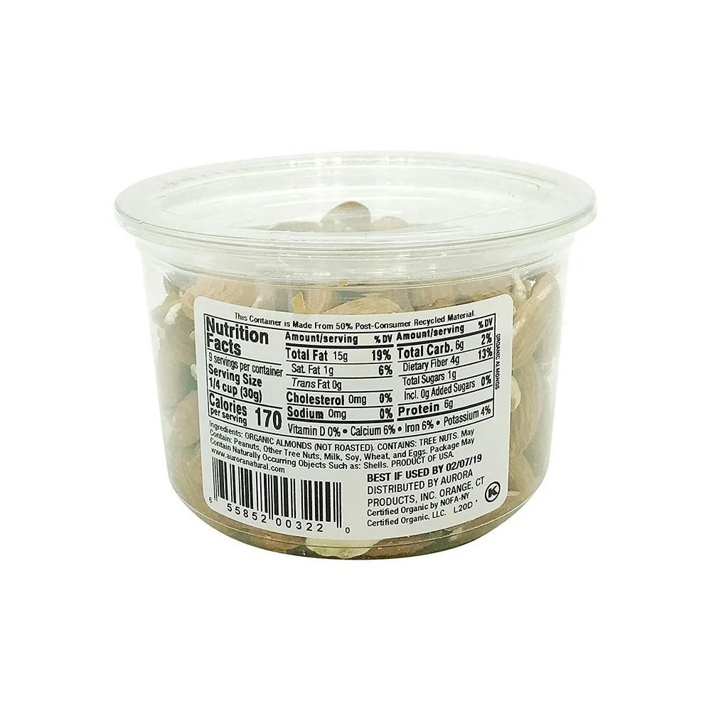 商品Aurora Natural|Products - Organic Raw California Almonds - Case of 12 - 9.5 oz.,价格¥1077,第3张图片详细描述