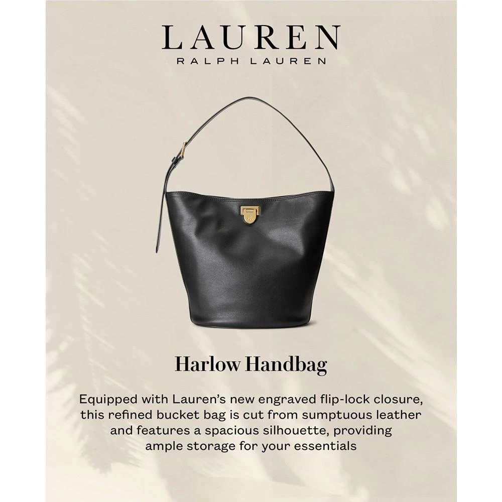 商品Ralph Lauren|Leather Medium Harlow Bucket Bag,价格¥1675,第3张图片详细描述