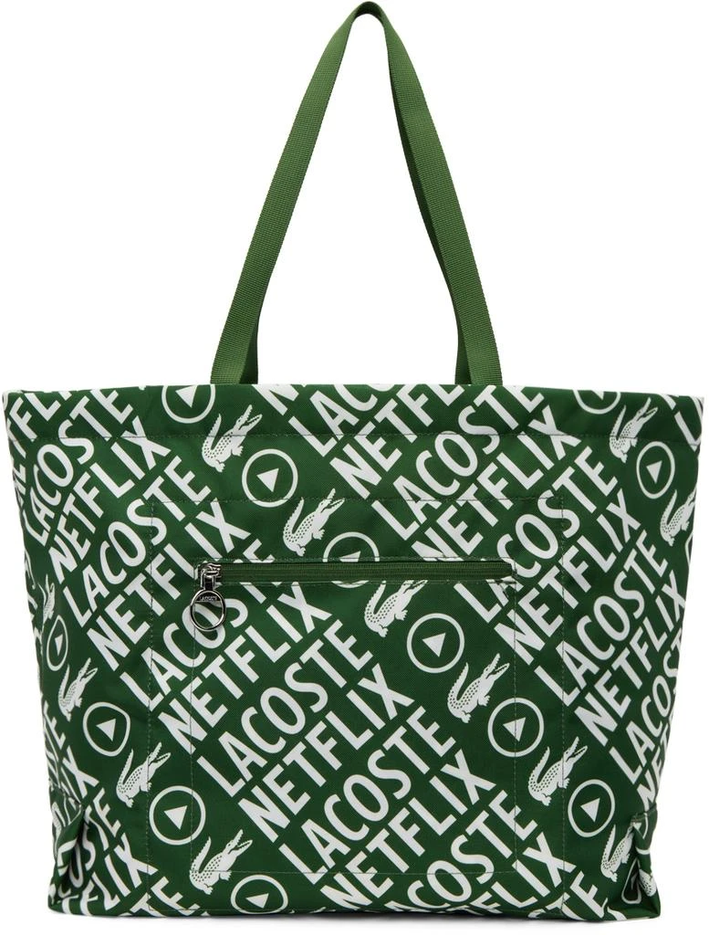 商品Lacoste|Green Netflix Edition Contrast Print Tote,价格¥483,第1张图片