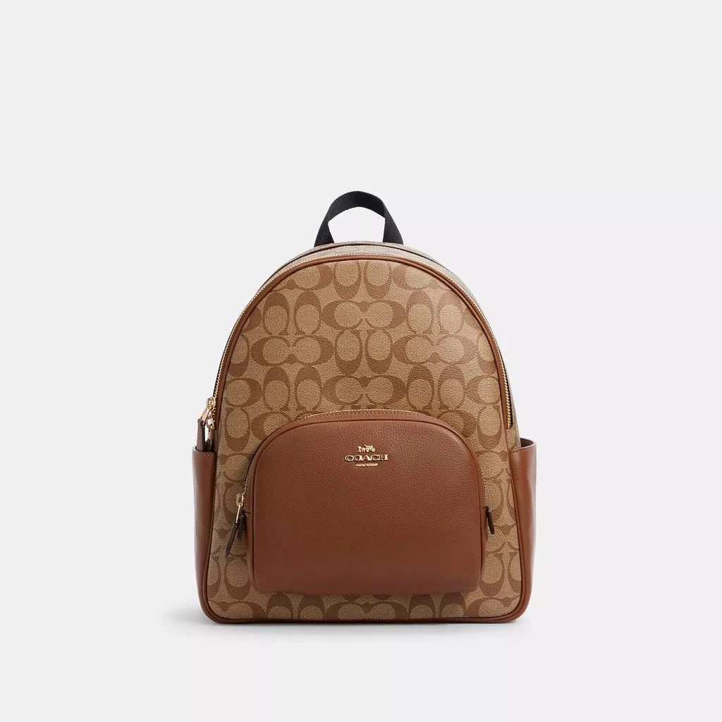 商品Coach|Court Backpack In Signature Canvas,价格¥1592,第1张图片