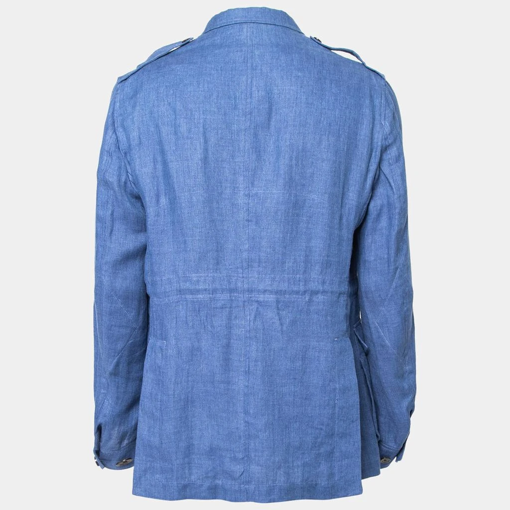 商品[二手商品] Ralph Lauren|Polo Ralph Lauren Blue Linen Side Slit Button Front Jacket XS,价格¥1140,第2张图片详细描述