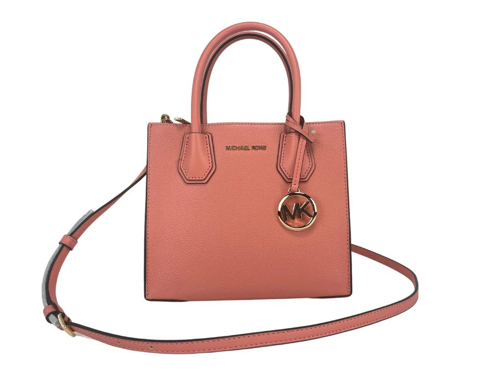 商品Michael Kors|Michael Kors Mercer Medium Sherbet Pebble Leather Messenger Crossbody Bag Purse,价格¥1970,第2张图片详细描述