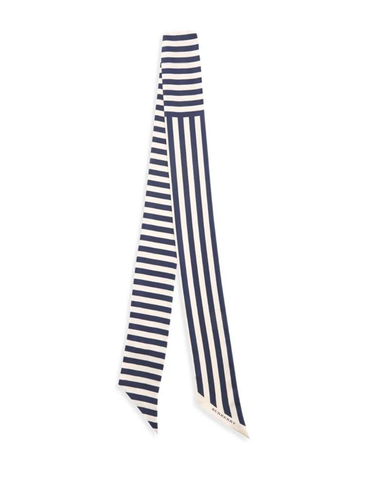 商品Burberry|Striped Silk Skinny Scarf,价格¥1373,第2张图片详细描述