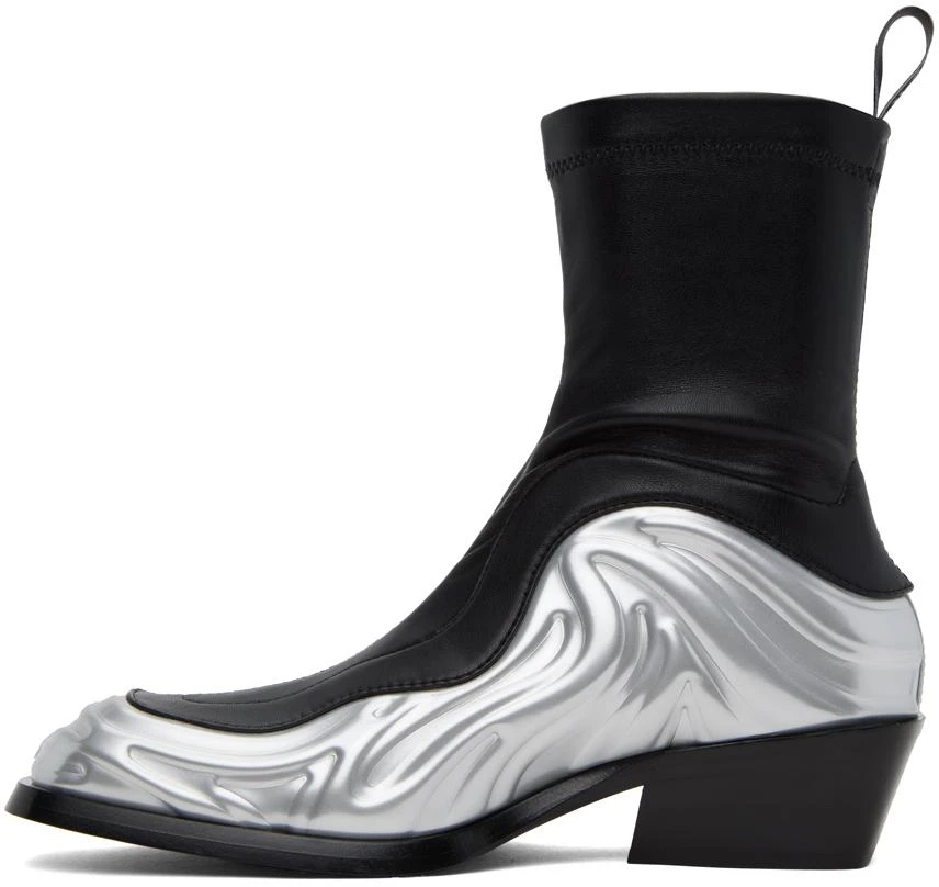 商品Versace|Black & Silver Solare Boots,价格¥8637,第3张图片详细描述