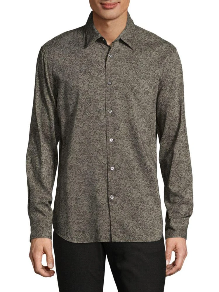 商品John Varvatos|Classic-Fit Floral Casual Button-Down Shirt,价格¥445,第1张图片