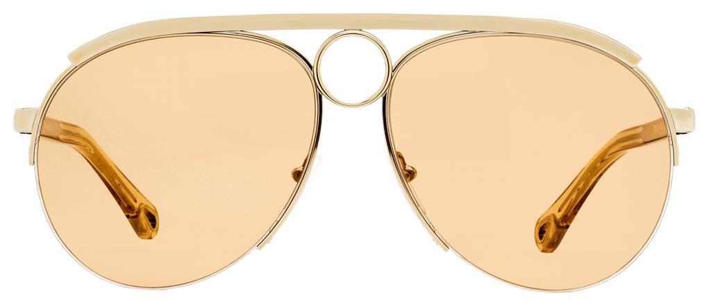 商品Chloé|Chloe Women's Romie Sunglasses CE152S 841 Gold/Transparent Peach 59mm,价格¥724,第4张图片详细描述