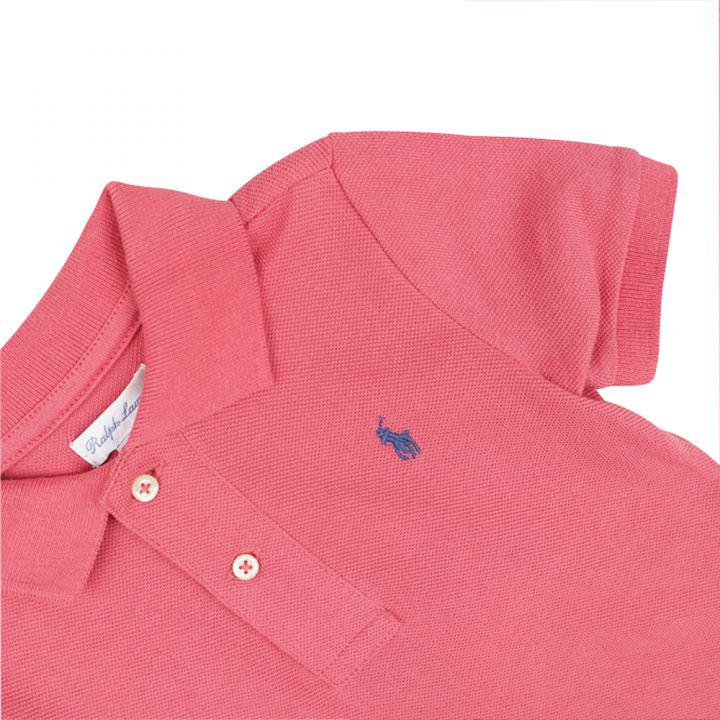 Salmon Red & Blue Polo Shirt & Shorts Set商品第3张图片规格展示