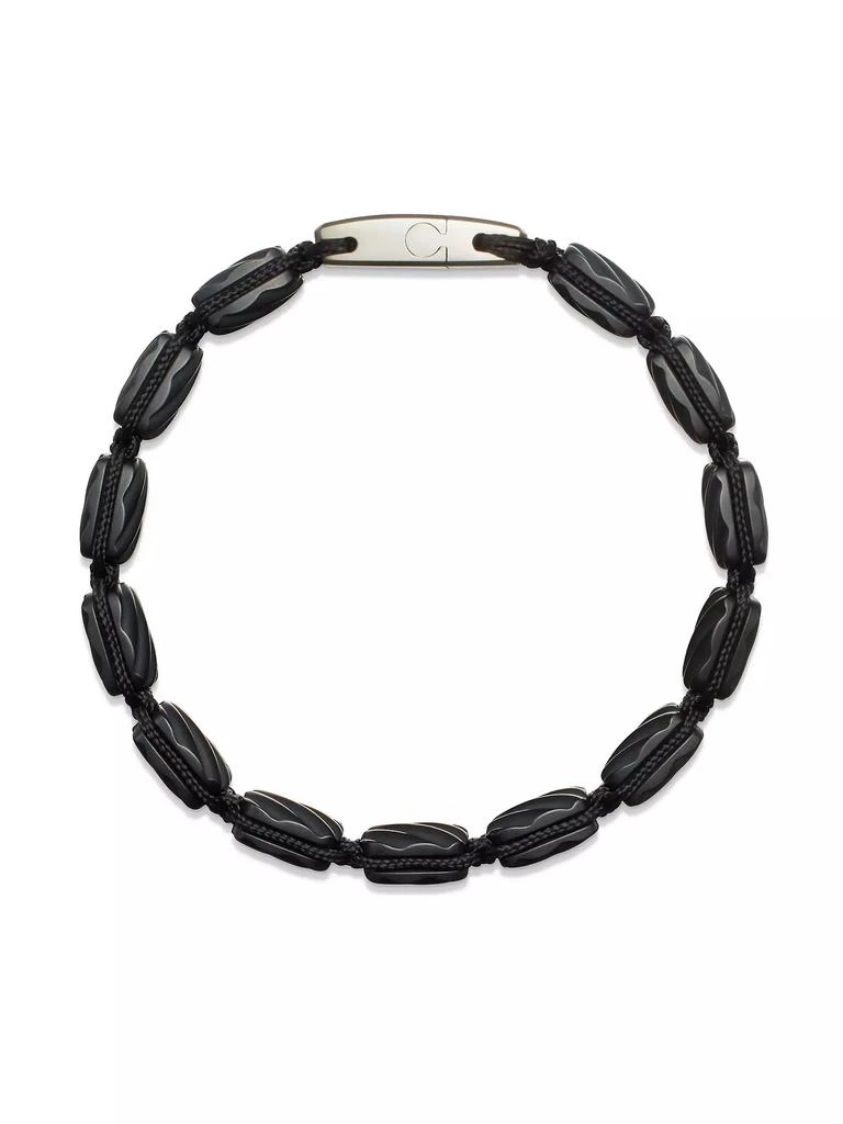 商品David Yurman|Sculpted Cable Woven Tile Bracelet in Titanium,价格¥13112,第2张图片详细描述