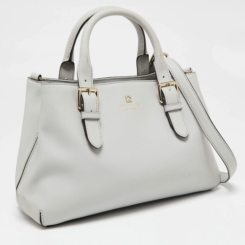 商品[二手商品] Kate Spade|Kate Spade Grey Leather Tote,价格¥890,第3张图片详细描述