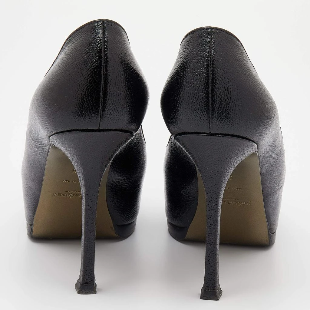 商品[二手商品] Yves Saint Laurent|Yves Saint Laurent Black Leather Tribtoo Platform Pumps Size 36,价格¥1522,第5张图片详细描述