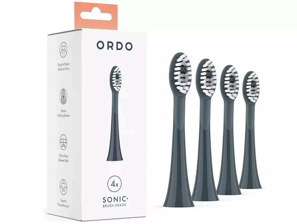 商品Ordo|Ordo - Sonic  Charcoal Electric Brush Heads (4pk),价格¥180,第1张图片