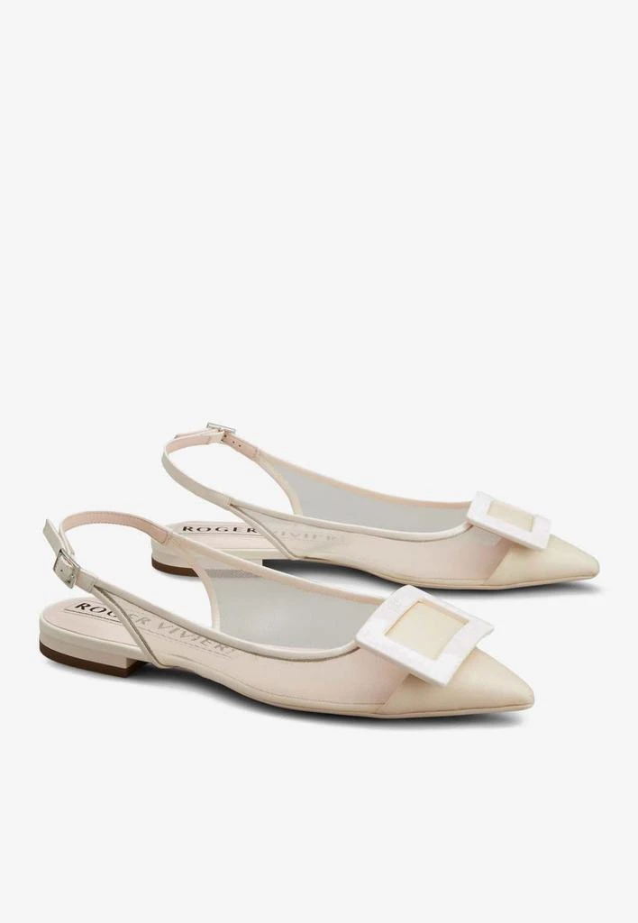 商品Roger Vivier|Gommettine Mesh Slingback Ballerinas,价格¥4392,第2张图片详细描述