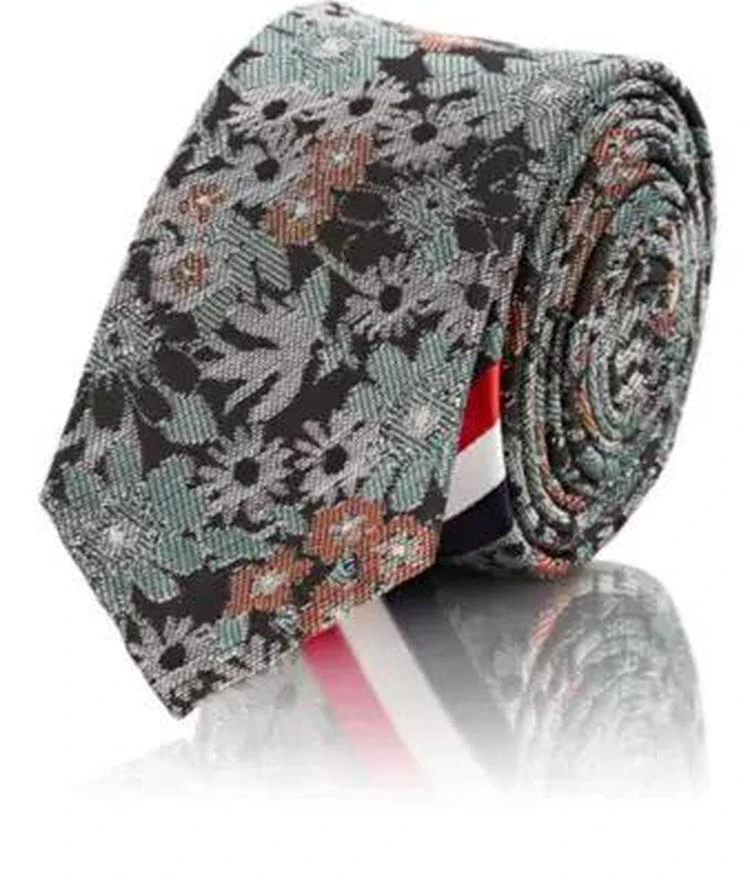 商品Thom Browne|Floral Silk Jacquard Necktie,价格¥1034,第2张图片详细描述