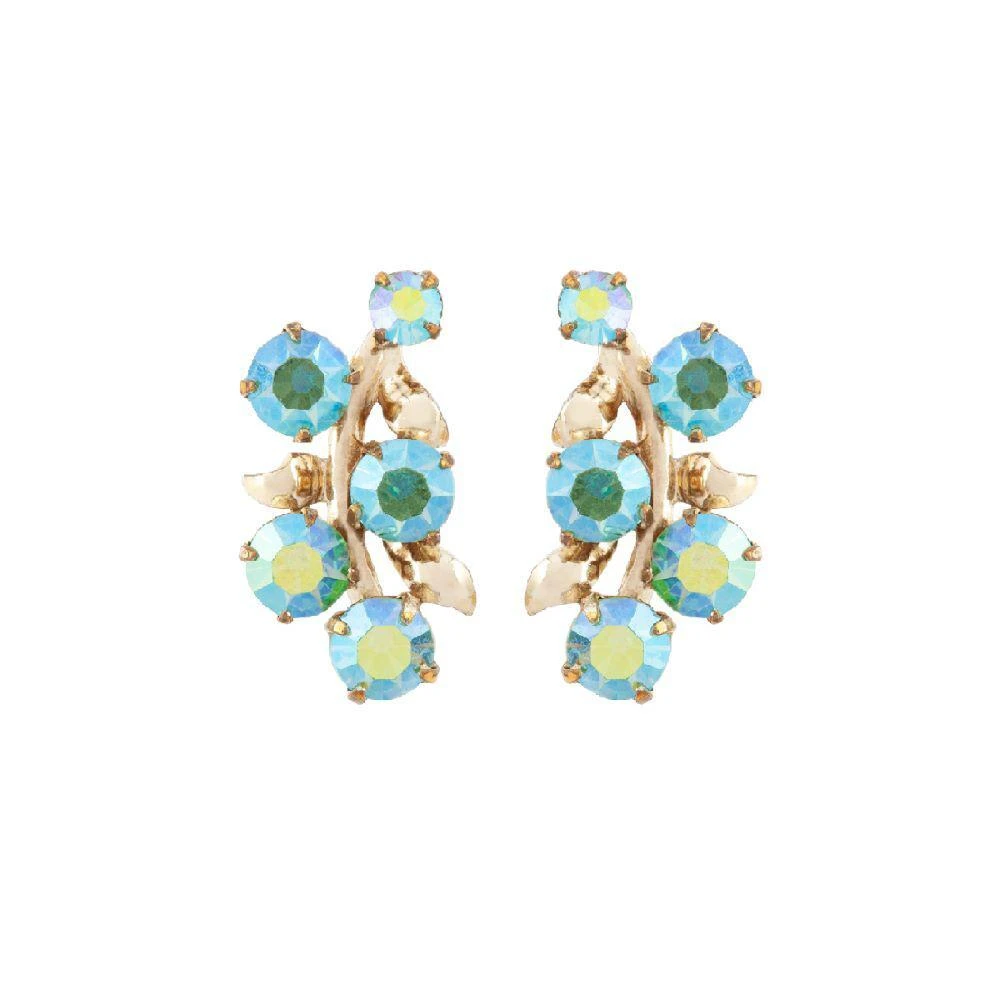 商品Susan Caplan Vintage|1960s vintage aurora borealis clip-on earrings,价格¥657,第1张图片