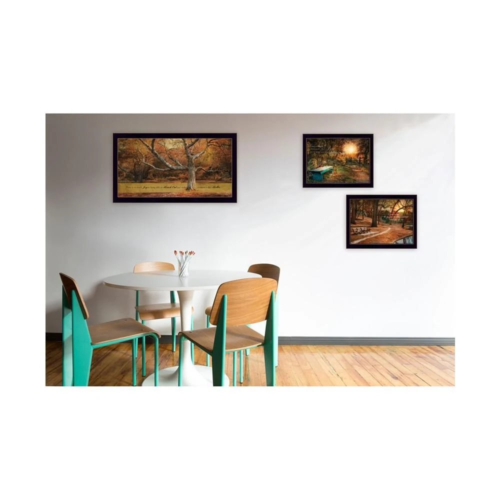 商品Trendy Décor 4U|Tranquil Spaces 3-Piece Vignette by Robin-Lee Vieira, Black Frame, 32" x 18",价格¥2441,第2张图片详细描述