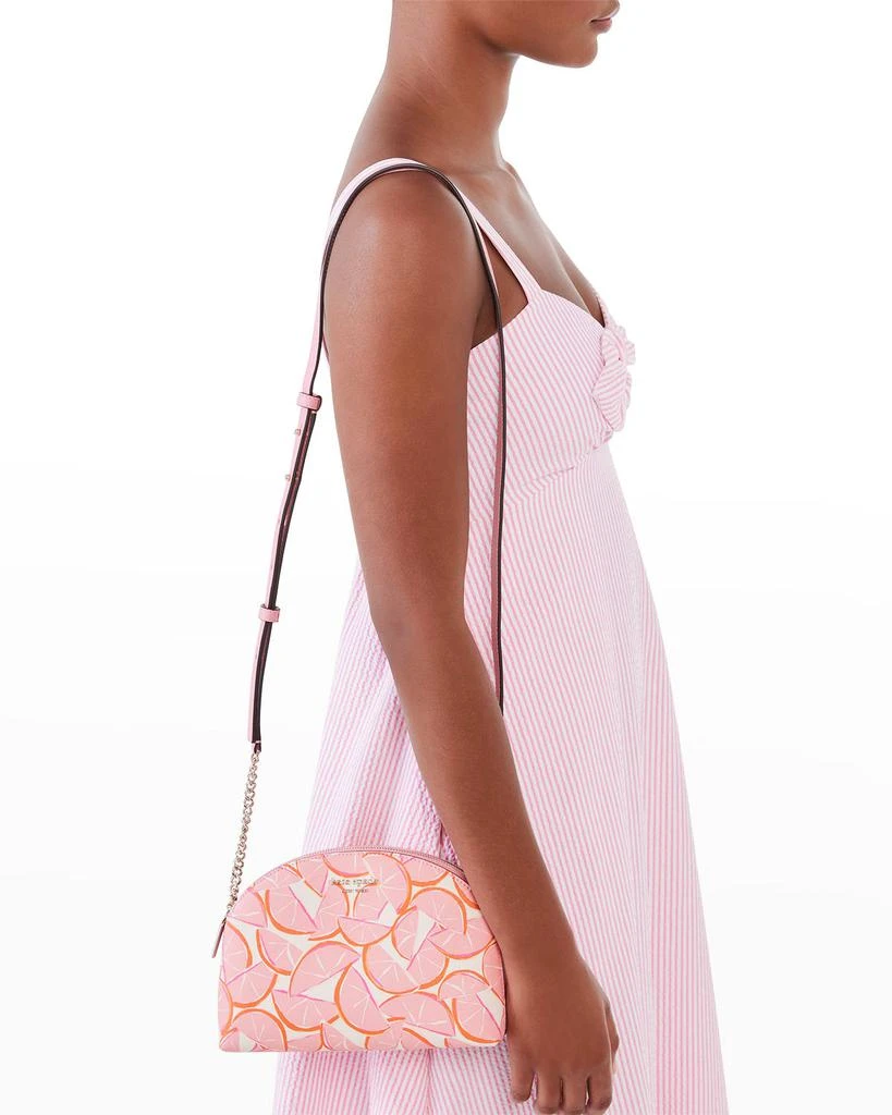 商品Kate Spade|grapefruit-print double-zip crossbody bag,价格¥917,第4张图片详细描述