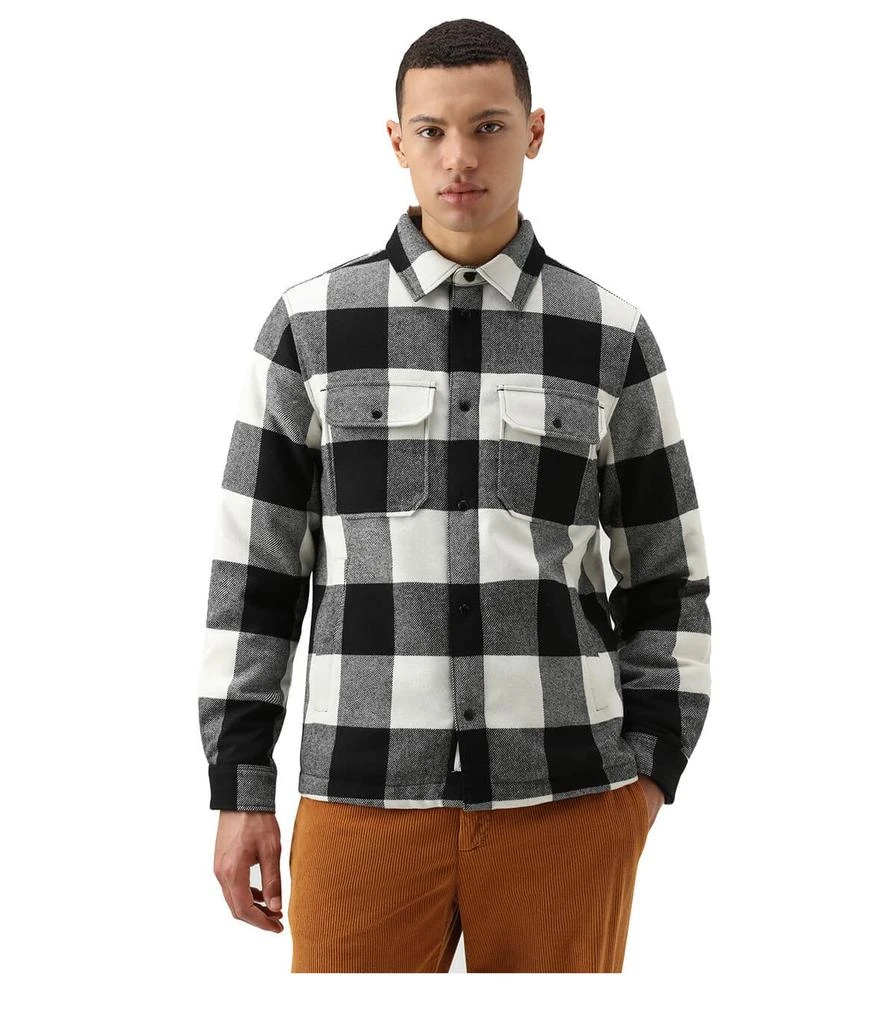 商品Woolrich|WOOLRICH  ALASKAN CHECK WHITE BLACK OVERSHIRT,价格¥3323,第3张图片详细描述