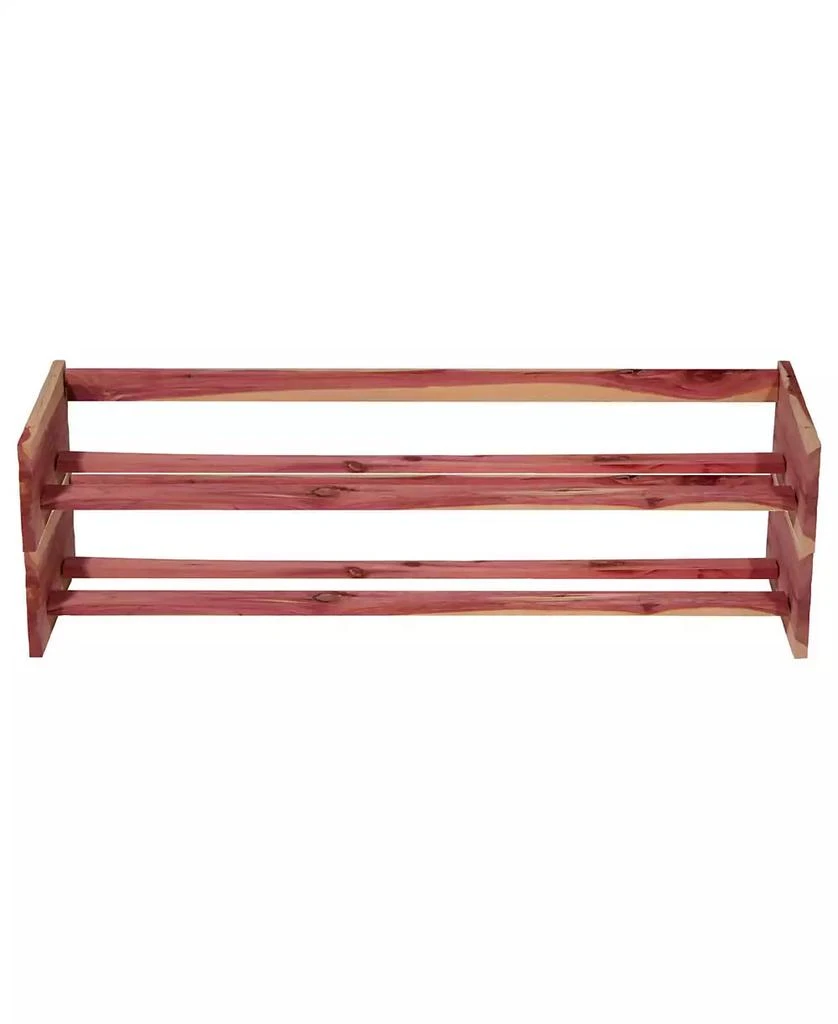 商品Household Essentials|Cedar Stackable Shoe Rack, Set of 2,价格¥491,第3张图片详细描述