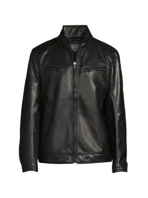 商品Michael Kors|Hume Perforated Faux Leather Jacket,价格¥261,第3张图片详细描述
