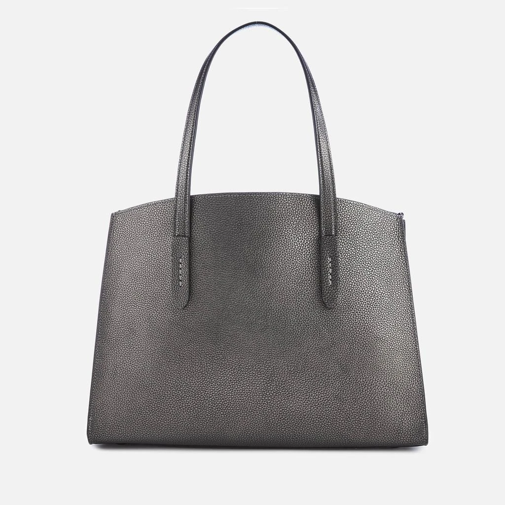 商品Coach|Coach Women's Metallic Leather Charlie Carryall Bag - Metallic Graphite,价格¥1601,第2张图片详细描述