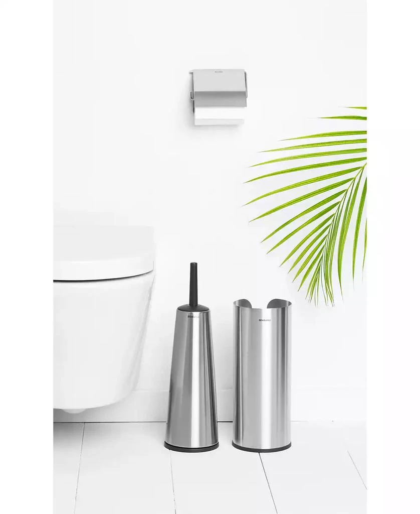 商品Brabantia|Renew Toilet Accessory Set of 3 - Toilet Brush and Holder, Toilet Paper Roll Dispenser and Toilet Paper Roll Holder,价格¥463,第3张图片详细描述