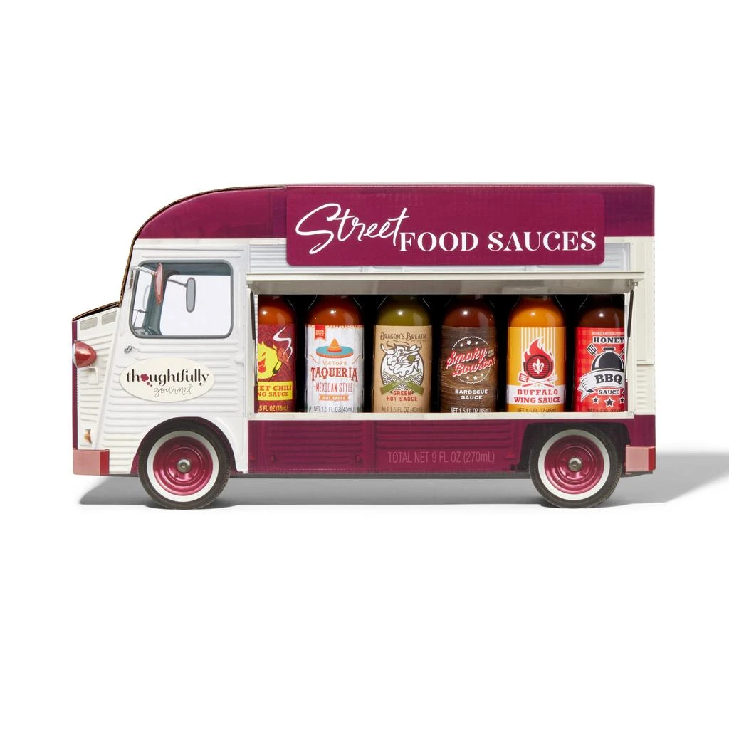 商品Thoughtfully|Gourmet, Street Food Sauces Hot Sauce and BBQ Gift Set, Set of 6,价格¥277,第1张图片