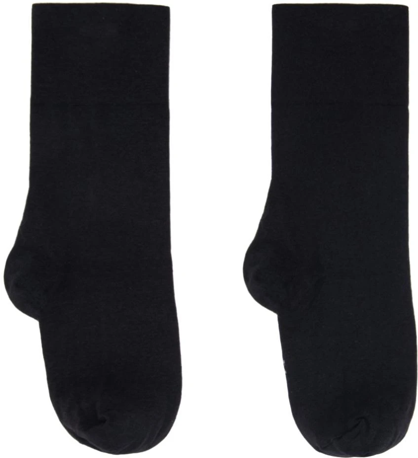 商品Wolford|Black Cotton Velvet Socks,价格¥221,第1张图片