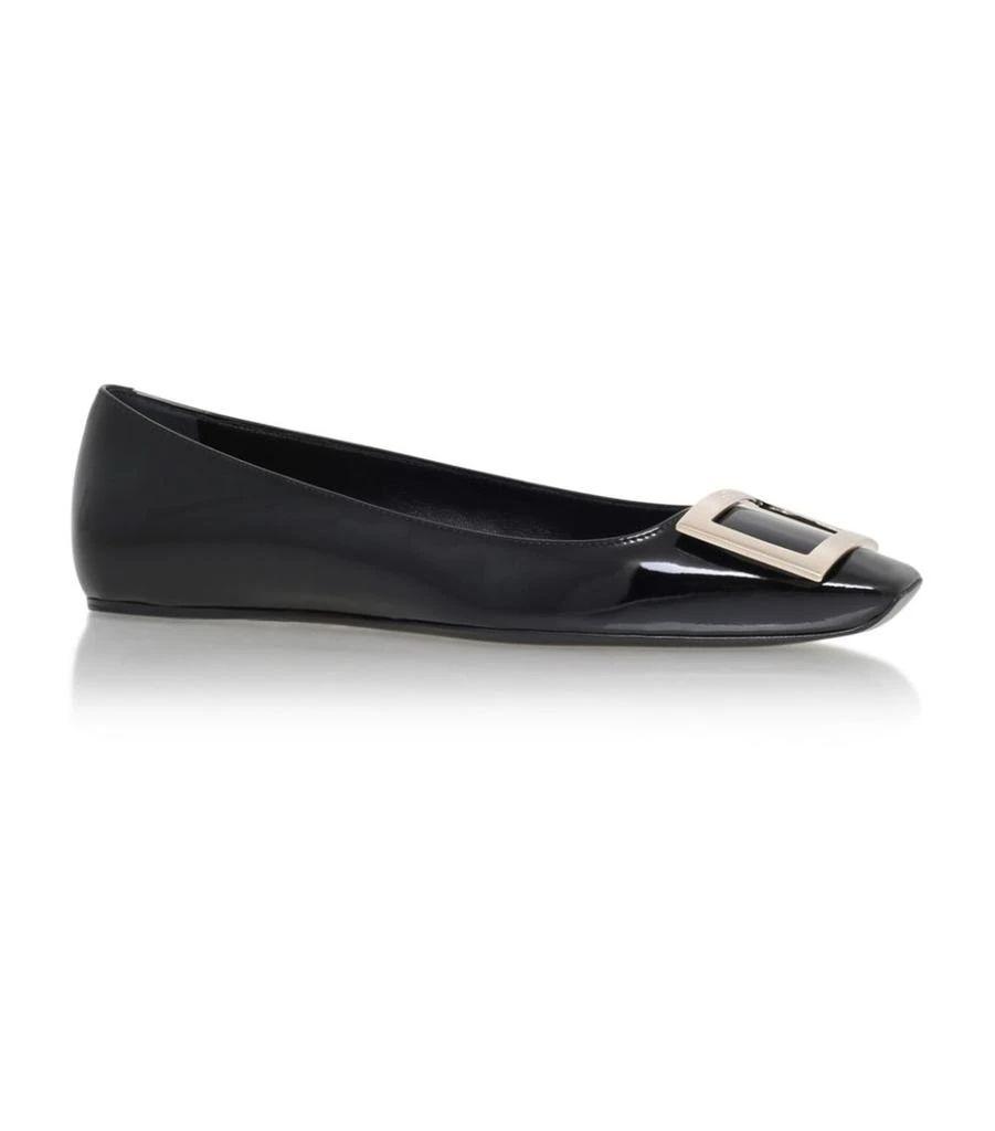 商品Roger Vivier|Patent Quadrata Trompette Ballet Flats,价格¥6192,第1张图片