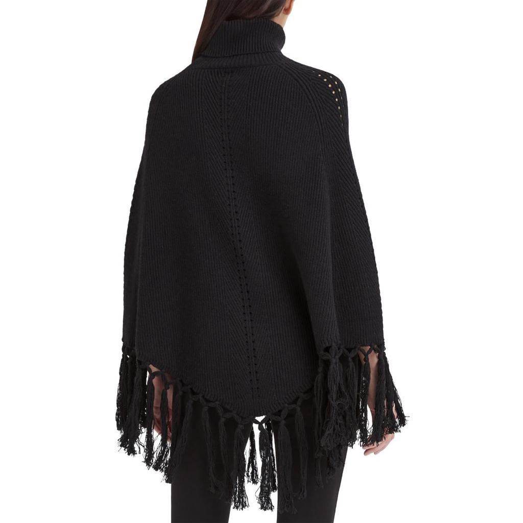 商品BCBG|BCBGMAXAZRIA Womens Ribbed Knit Turtleneck Poncho Sweater,价格¥504-¥741,第7张图片详细描述