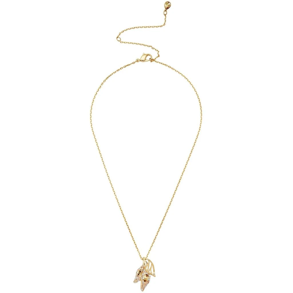 商品Swarovski|Swarovski Women's Pendant Necklace - Graceful Bloom Yellow Gold Tone Leaves | 5511813,价格¥641,第1张图片