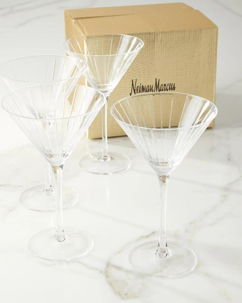 商品Neiman Marcus|Cut Martini Glasses, Set of 4,价格¥584,第1张图片