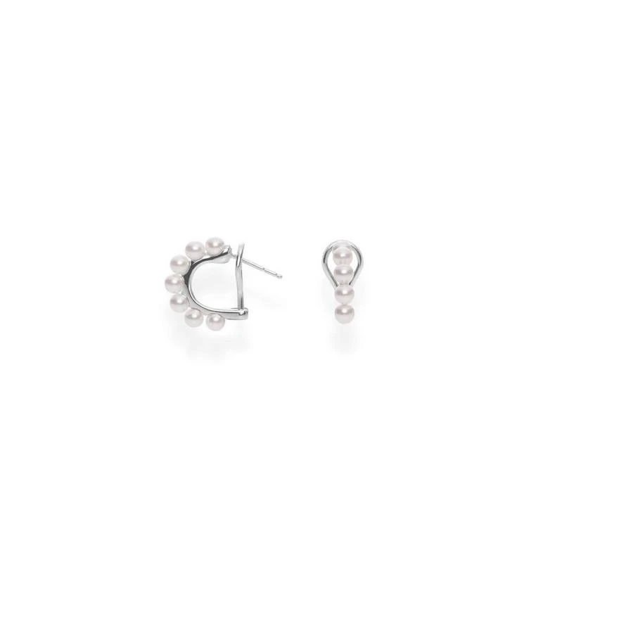 商品Mikimoto|18K White Gold Akoya Huggie Earrings With Omega Backing - MEQ10104AXXW,价格¥14812,第1张图片