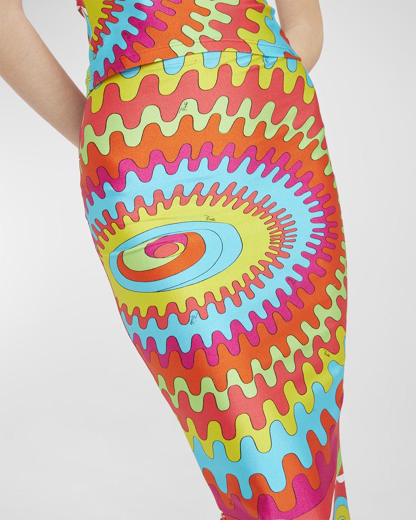 EMILIO PUCCI Abstract-Print Zip-Hem Maxi Skirt - Dresses