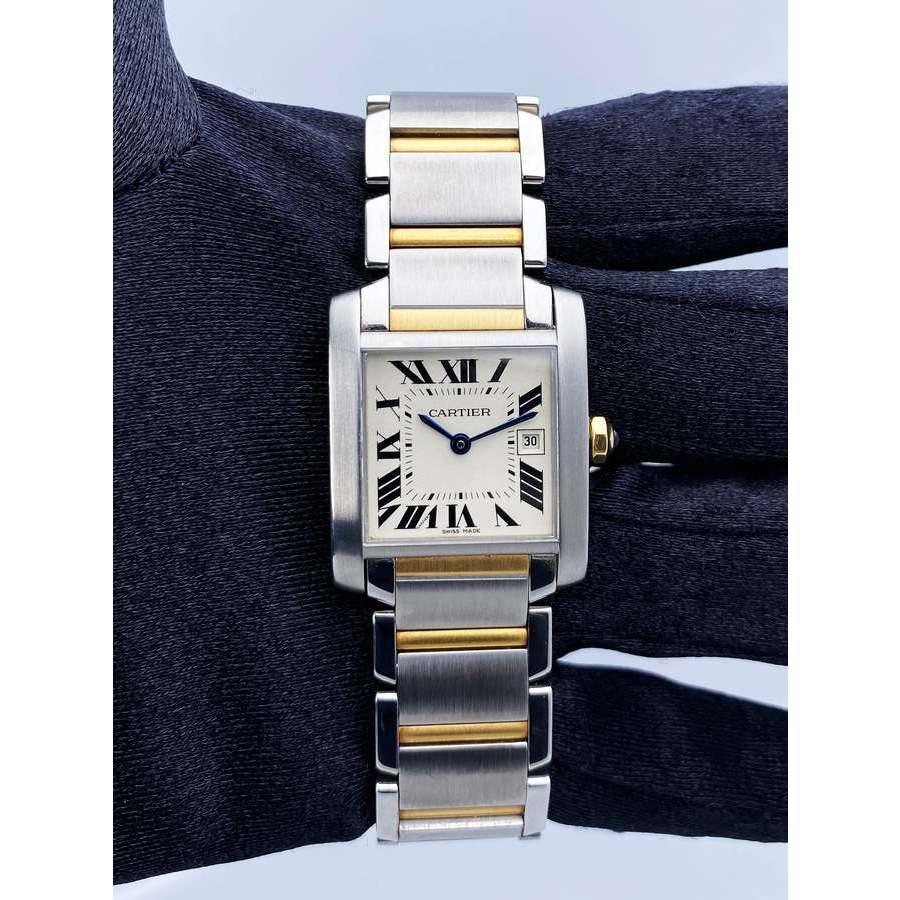 Pre-owned Cartier Tank Franaise Quartz Unisex Watch 2465商品第2张图片规格展示