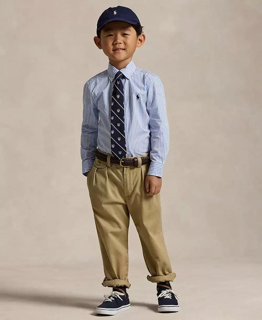 商品Ralph Lauren|Toddler and Little Boys Striped Cotton Poplin Shirt,价格¥230,第2张图片详细描述