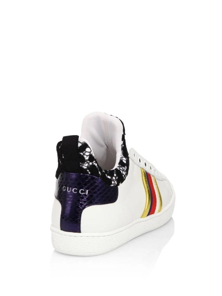 商品Gucci|New Ace Lace-Detail Leather High-Top Sneakers,价格¥5473,第2张图片详细描述