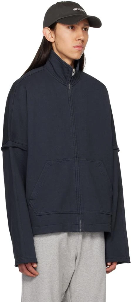 商品We11done|Navy High Neck Zip-Up Sweater,价格¥1365,第2张图片详细描述