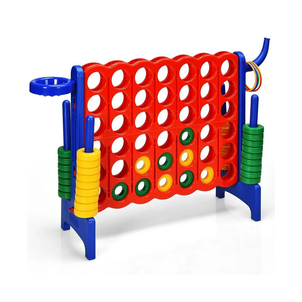商品Costway|4-in-A Row Giant Game Set w/Basketball Hoop for Family,价格¥670,第1张图片