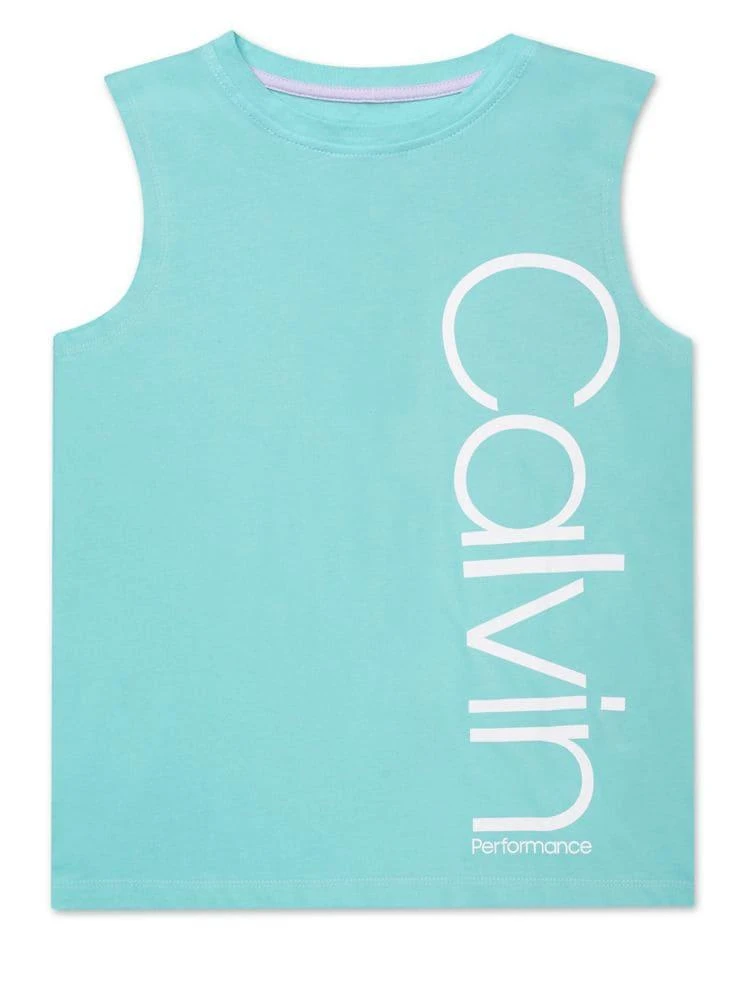 商品Calvin Klein|Girl's Oversized Logo Cotton Tank Top,价格¥41,第1张图片