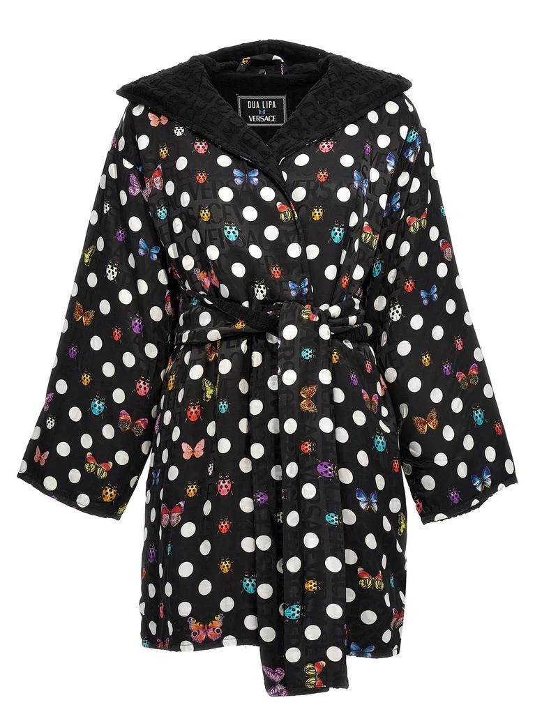 商品Versace|Versace Heritage Butterflies Ladybugs Polka Printed Bathrobe,价格¥10153,第1张图片