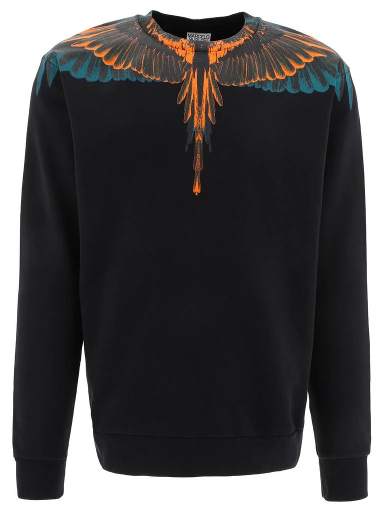 商品Marcelo Burlon|Marcelo Burlon County Of Milan Wings Printed Crewneck Sweatshirt,价格¥2266,第1张图片