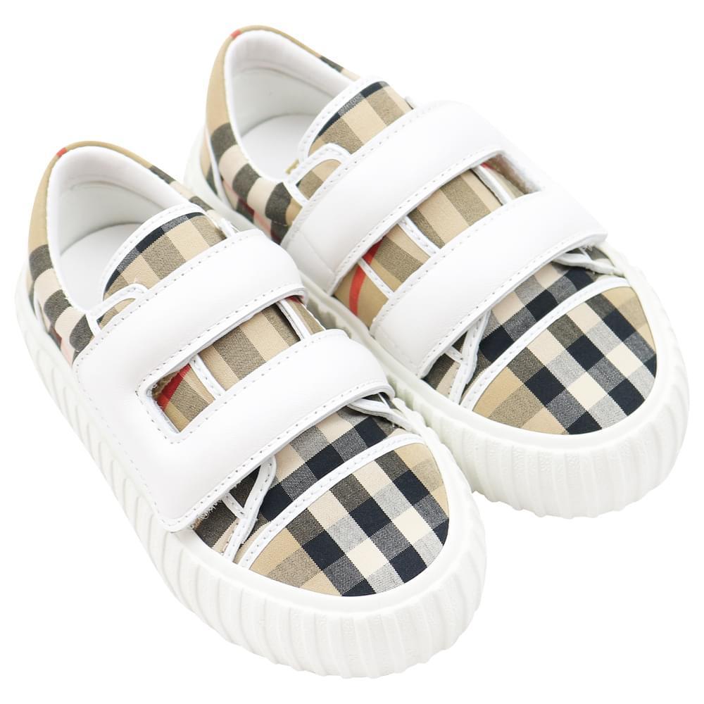 商品Burberry|Beige Check Mark Trainers,价格¥2030-¥2295,第4张图片详细描述