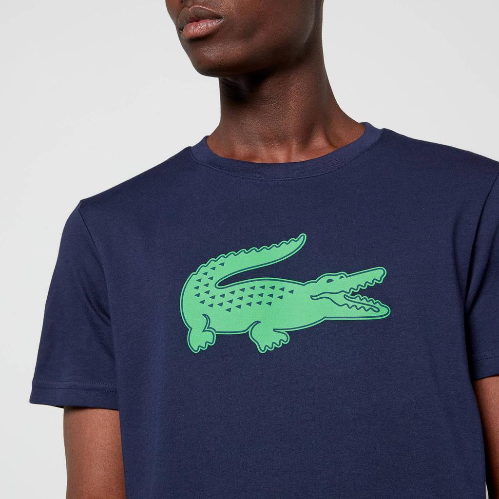 Lacoste Men's Large Croc T-Shirt - Navy Blue/Clover Green商品第4张图片规格展示