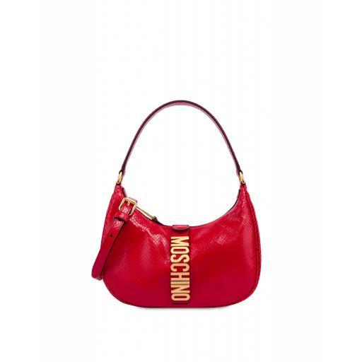 商品Moschino|Hobo Bag With Moschino Belt Python Print,价格¥7682,第1张图片