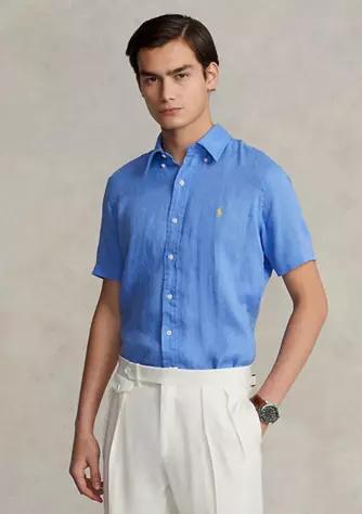 商品Ralph Lauren|Classic Fit Linen Shirt,价格¥492,第3张图片详细描述