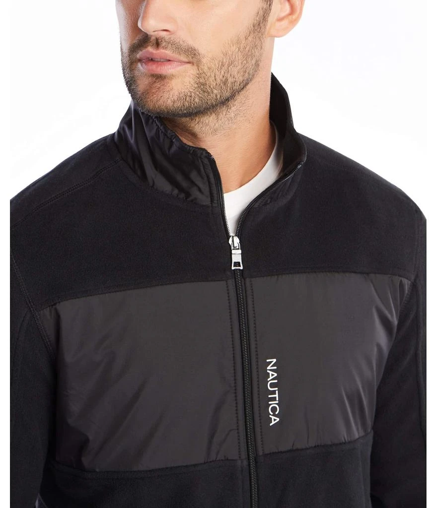 商品Nautica|Men's Full-Zip Mock Neck Fleece Sweatshirt,价格¥352,第2张图片详细描述