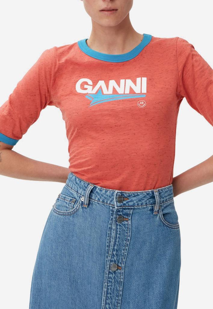 商品Ganni|Logo Crewneck Short-Sleeved T-shirt,价格¥868,第1张图片