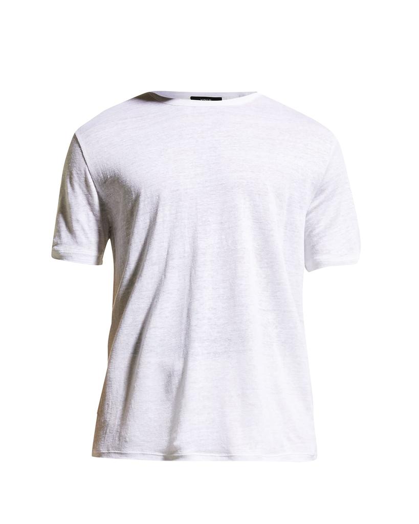 Men's Linen Crewneck T-Shirt商品第2张图片规格展示
