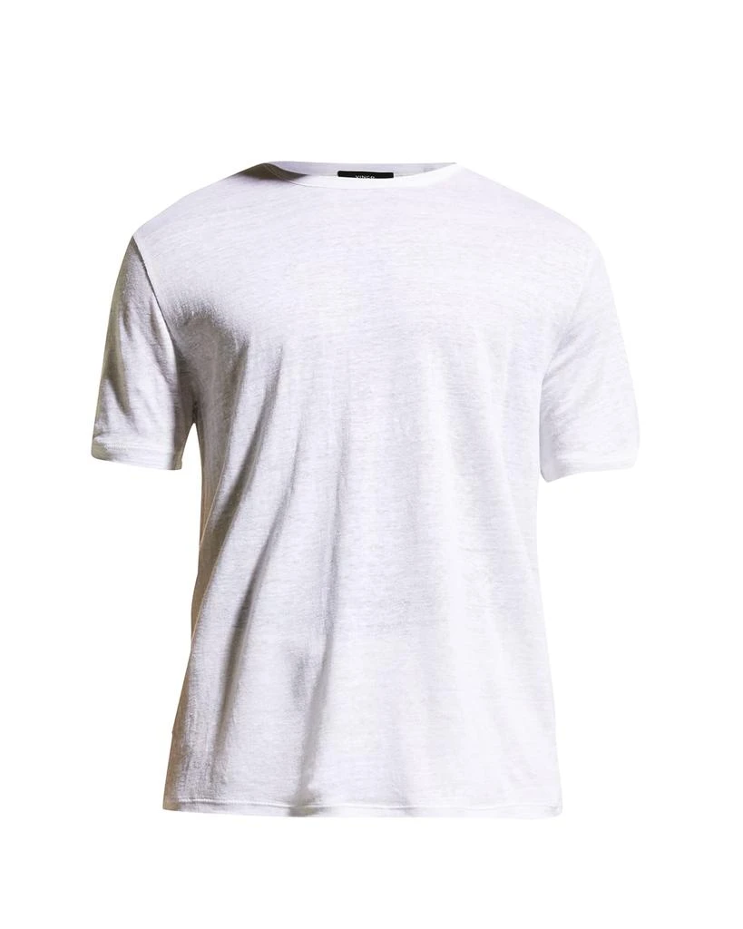 商品Vince|Men's Linen Crewneck T-Shirt,价格¥374,第2张图片详细描述