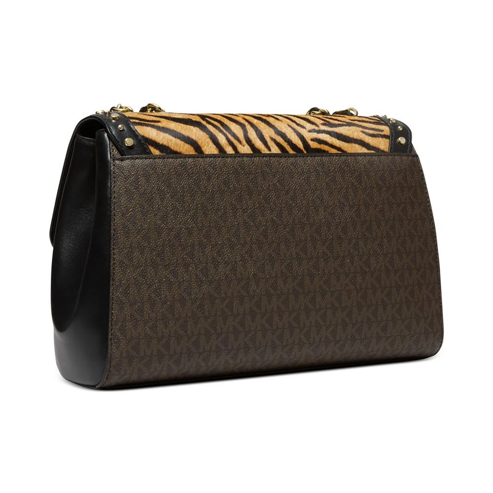 商品Michael Kors|Signature Tiger Print Calf Hair Parker Convertible Chain Shoulder Bag,价格¥2819,第3张图片详细描述